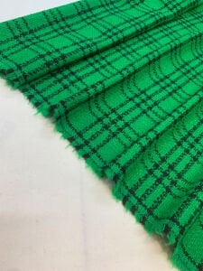 Yeşil Siyah Ekose Şanel Kumaş – Ceketlik & Takımlık