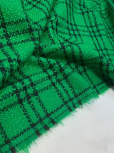 Yeşil Siyah Ekose Şanel Kumaş – Ceketlik & Takımlık