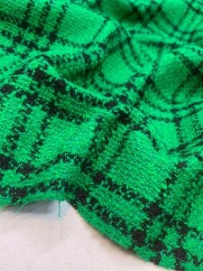 Yeşil Siyah Ekose Şanel Kumaş – Ceketlik & Takımlık