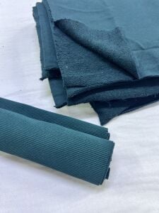Ribanalı 3 İplik Kumaş, Parça 90x180 cm - Zümrüt Yeşili