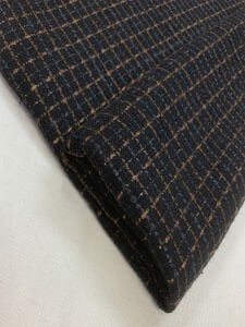 Siyah Kahve Füme Ekose Şanel Kumaş – Ceketlik & Takımlık
