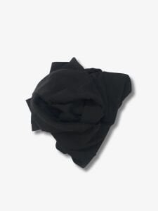 Siyah İnce Ribana Kumaş, Parça 60x150 cm
