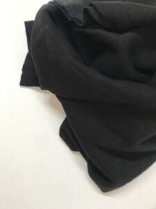Siyah İnce Ribana Kumaş, Parça 60x150 cm