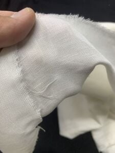 Ekru Kalın Ham Keten Kumaş, Parça 160x150 cm (HAFİF KİRLİ)