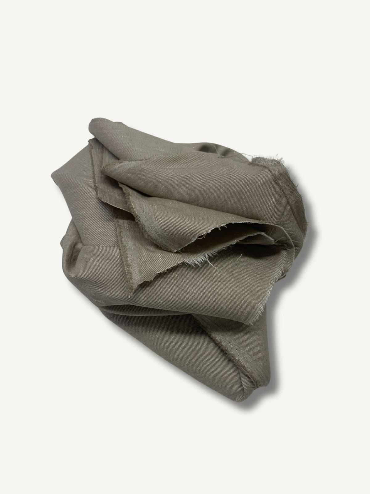 Sütlü Kahve Kalın Ham Keten Kumaş, Parça 150x140 cm