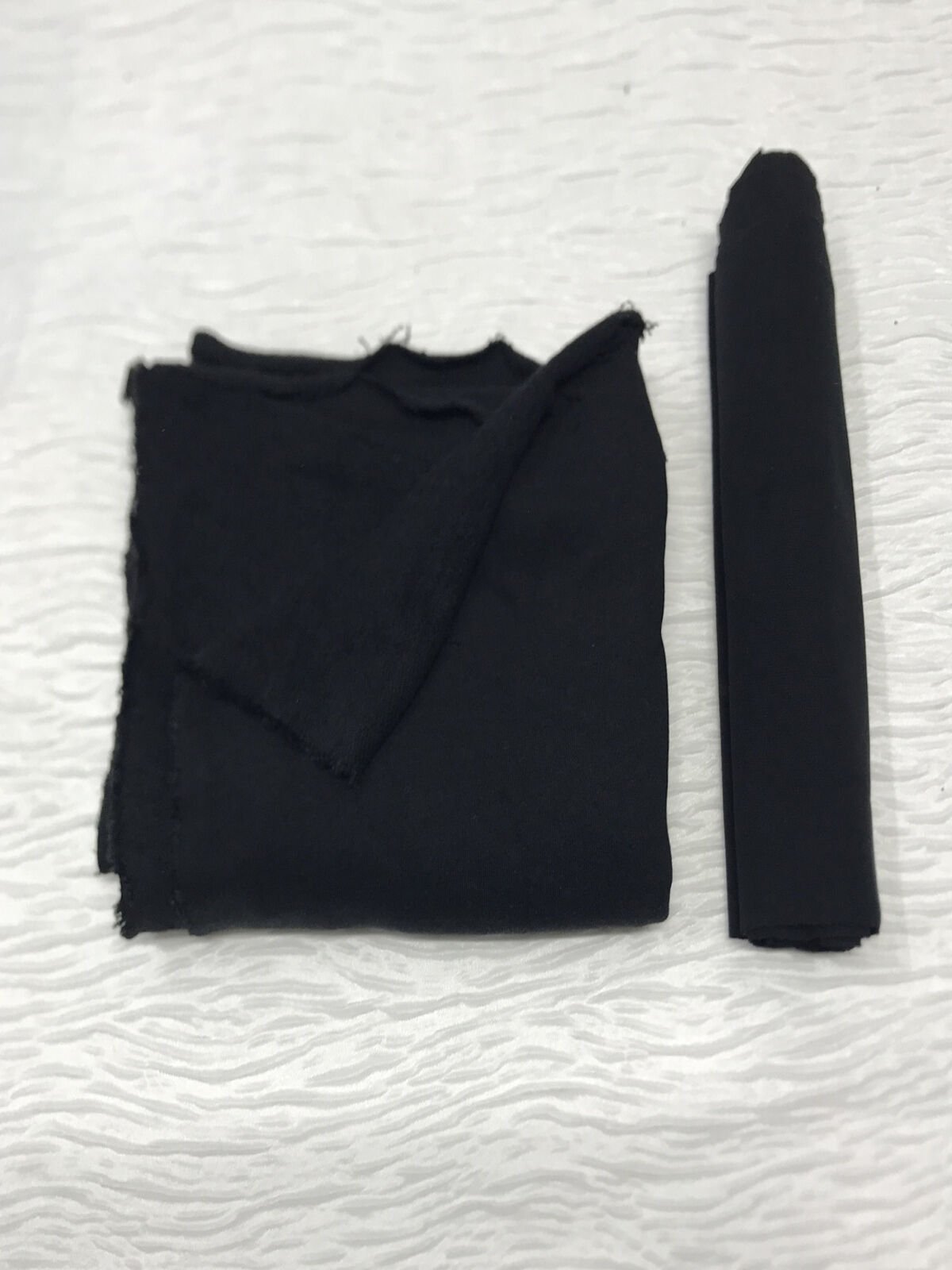 Ribanalı 3 İplik Kumaş Siyah – Parça 80x190 cm