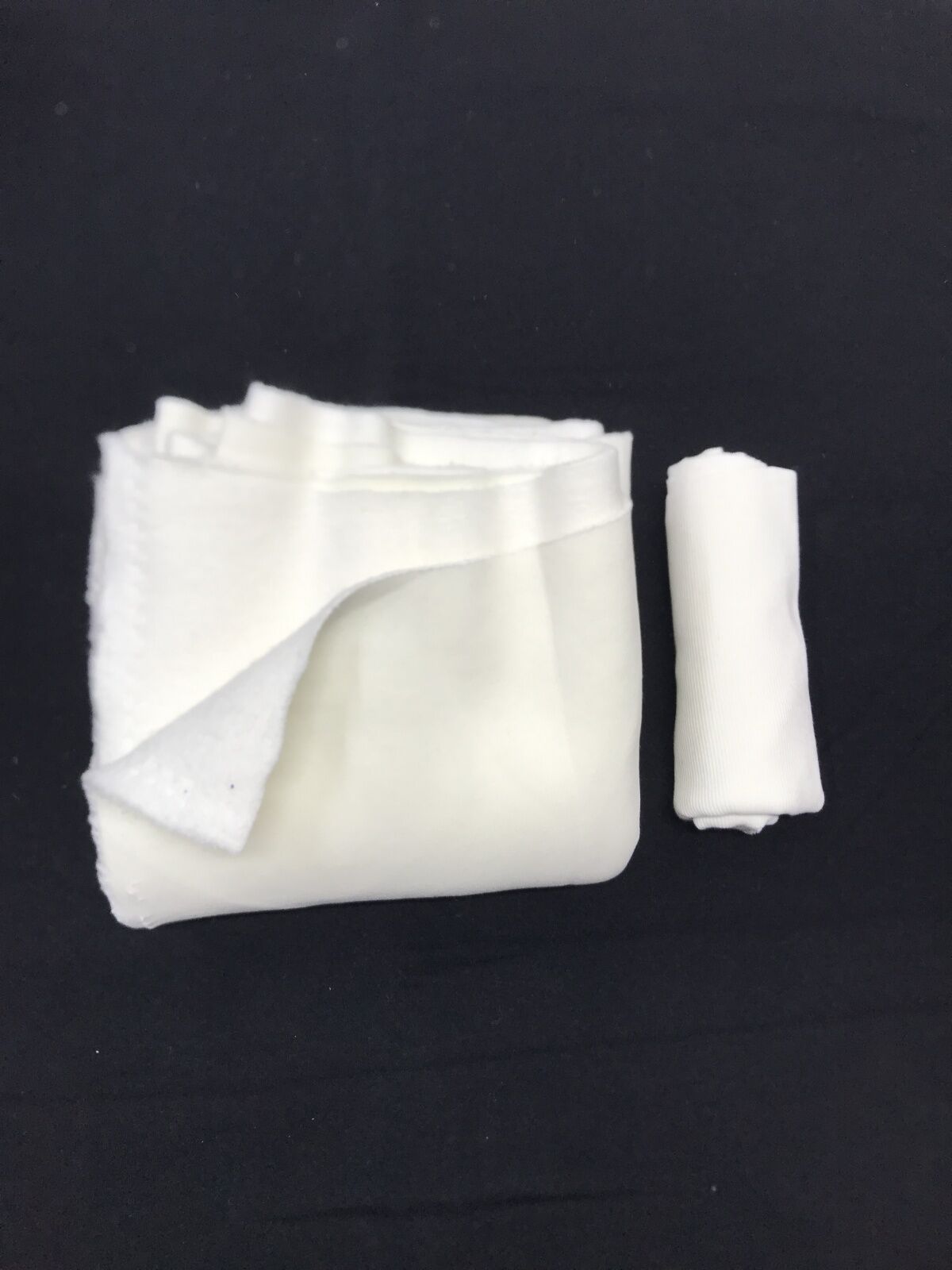 Ribanalı Şardonlu 3 İplik Kumaş Ekru, Parça 85x180 cm