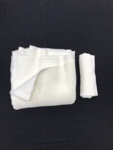 Ribanalı Şardonlu 3 İplik Kumaş Ekru, Parça 85x180 cm