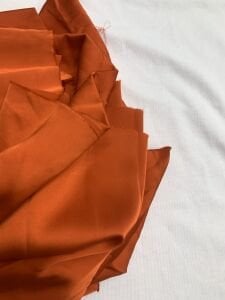İnce Saten Kumaş, Parça 150x150 cm Turuncu