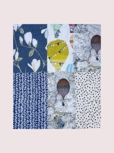 6 adet Duck Kumaş Desenli, Parça 40x50 cm - Patchwork Kumaşları