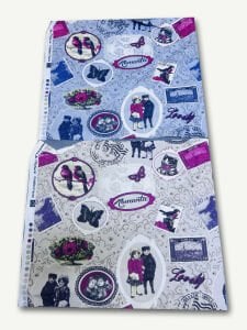 2 adet Duck Kumaş Desenli, Parça 30x30 cm - Patchwork Kumaşları