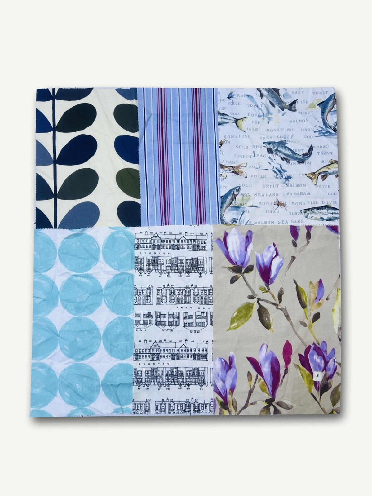 6 adet Duck Kumaş Desenli, Parça 50x30 cm - Patchwork Kumaşları