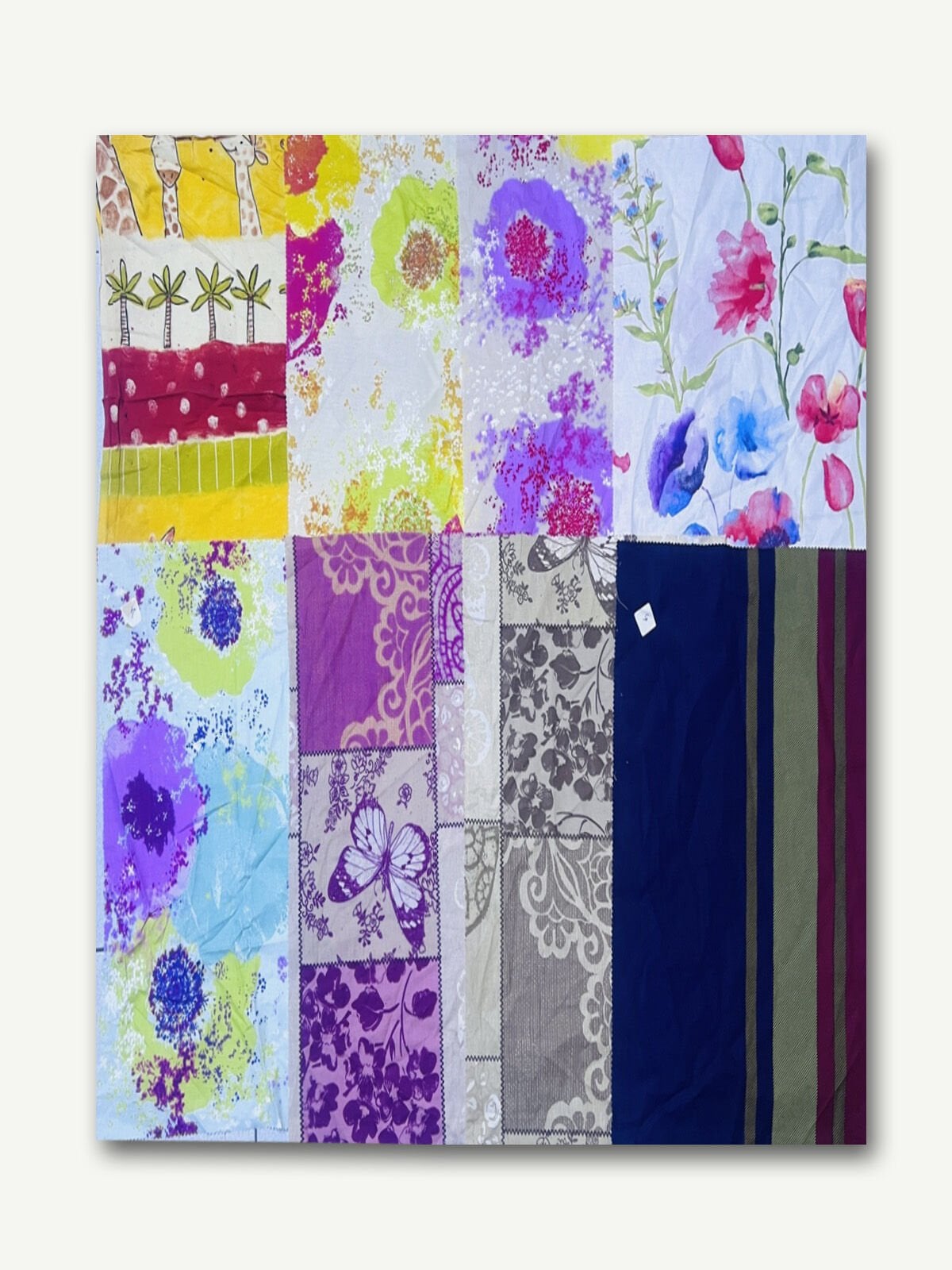 8 adet Poplin Kumaş Desenli, Parça 50x30 cm - Patchwork Kumaşları