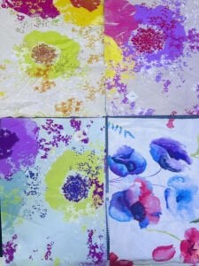 8 adet Poplin Kumaş Desenli, Parça 50x30 cm - Patchwork Kumaşları