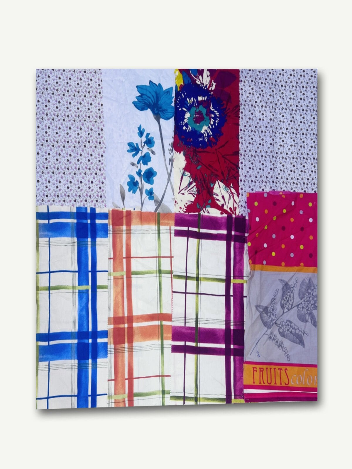 8 adet Poplin Kumaş Desenli, Parça 50x30 cm - Patchwork Kumaşları