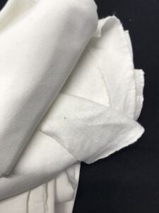 Ribanalı Şardonlu 3 İplik Kumaş Ekru, Parça 95x180 cm