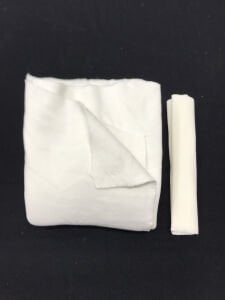 Ribanalı Şardonlu 3 İplik Kumaş Ekru, Parça 80x170 cm (KALEM İZİ VAR)