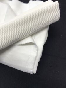 Ribanalı Şardonlu 3 İplik Kumaş Ekru, Parça 80x170 cm (KALEM İZİ VAR)