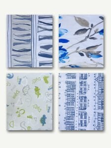 8 adet Duck Kumaş Desenli, Parça 45x30 cm - Patchwork Kumaşları