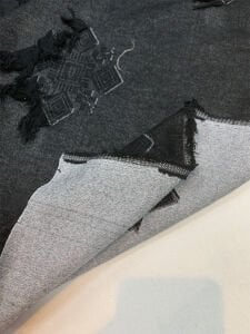 Kışlık Hafif Şardonlu Saçaklı Kumaş – Antrasit