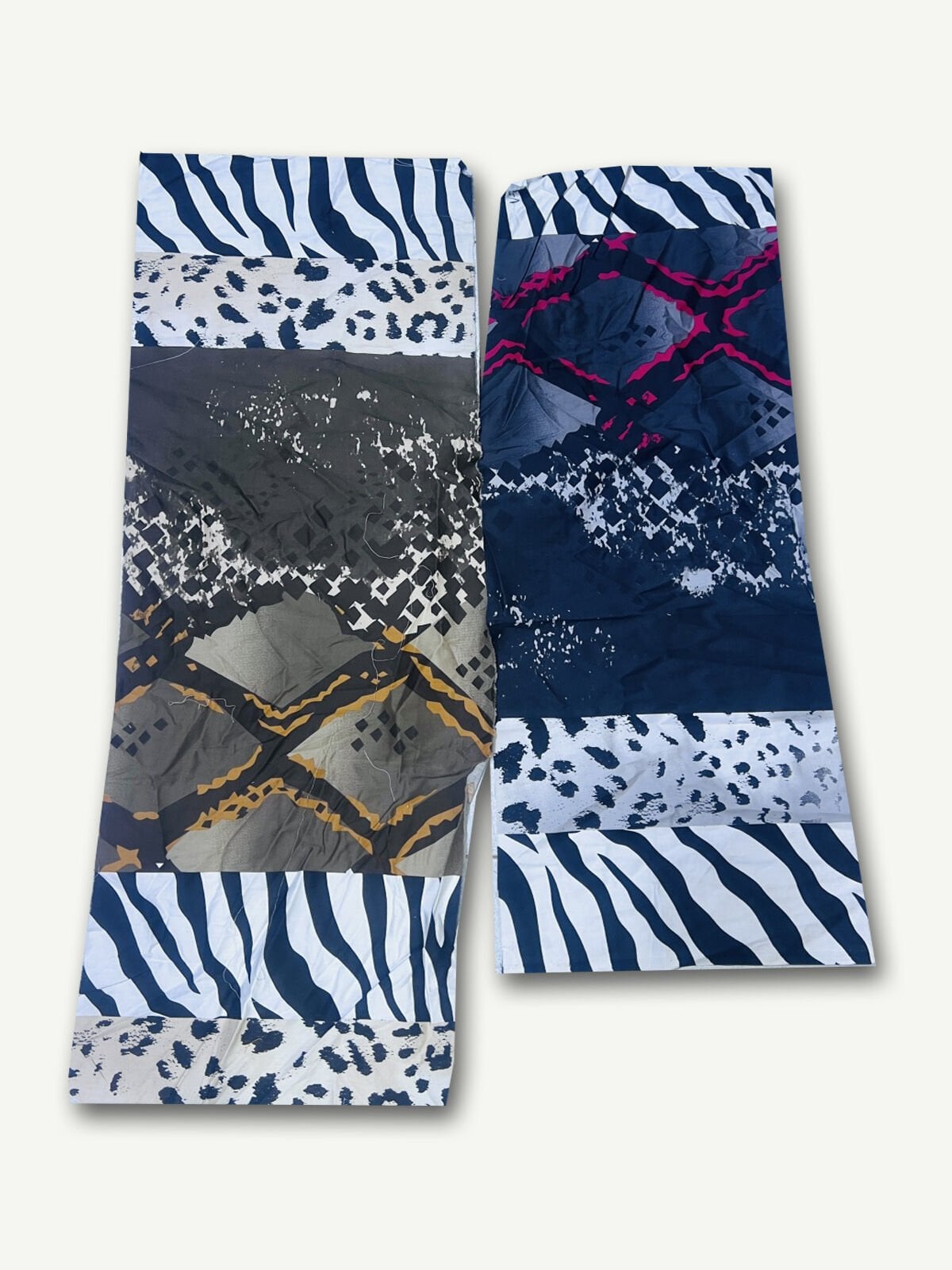 2 adet Poplin Kumaş Desenli, Parça 90x30 cm - Patchwork Kumaşları