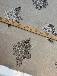 Kışlık Hafif Şardonlu Saçaklı Kumaş – Bej Kahve