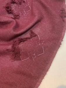 Kışlık Hafif Şardonlu Saçaklı Kumaş – Bordo