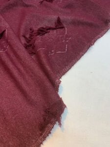 Kışlık Hafif Şardonlu Saçaklı Kumaş – Bordo