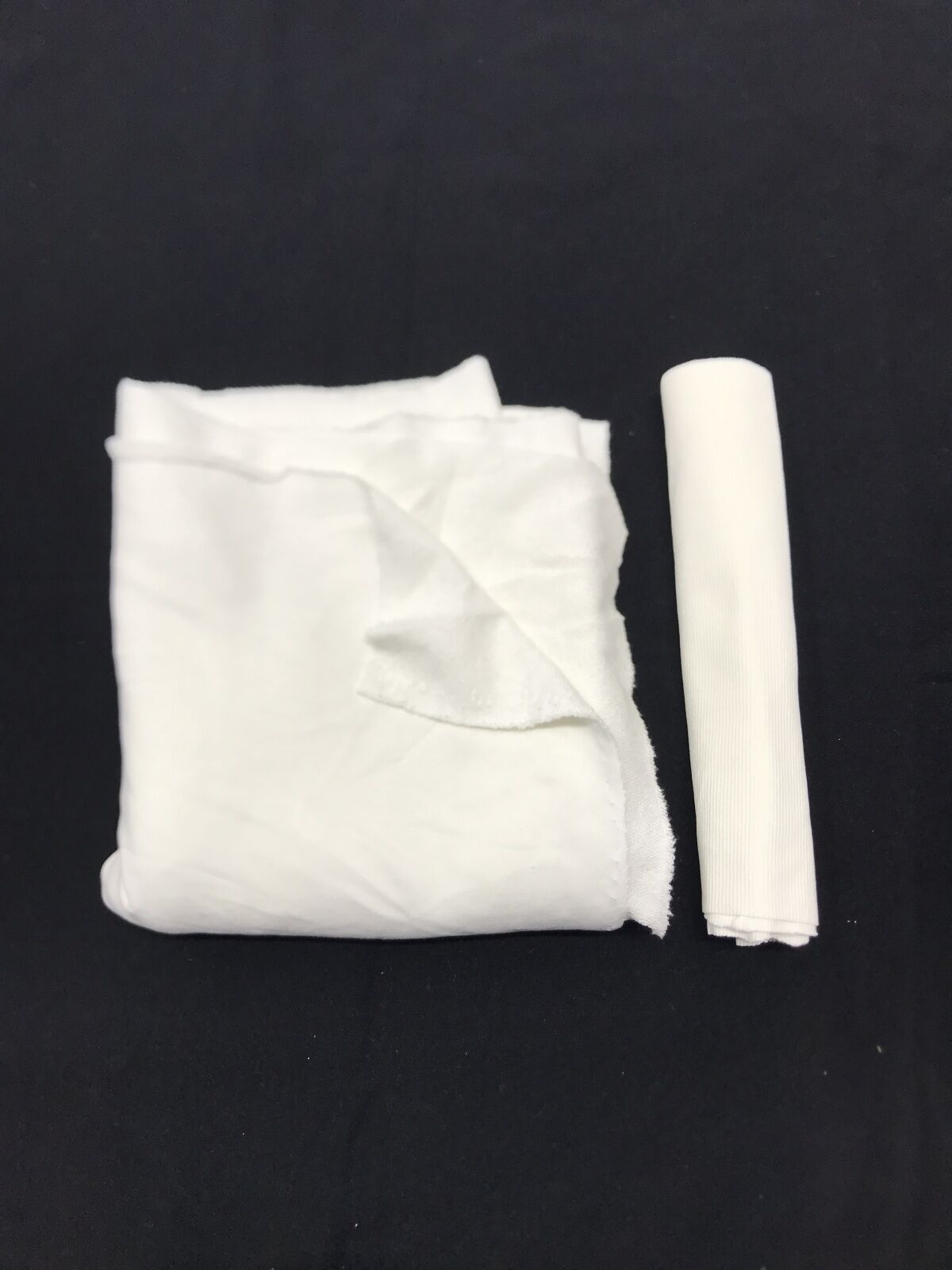 Ribanalı 3 İplik Kumaş Ekru – Parça 100x190 cm