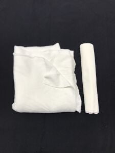 Ribanalı 3 İplik Kumaş Ekru – Parça 100x190 cm