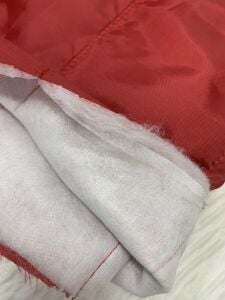 Kırmızı Kapitone Kumaş, Parça 180x150 cm - Tek Taraflı