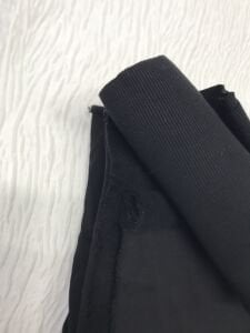 Ribanalı Az Şardonlu 3 İplik Kumaş Siyah, Parça 110x180 cm