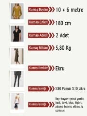 Likralı Süprem Penye Kumaş Seti, Boyları 10 - 6 metre 2 adet