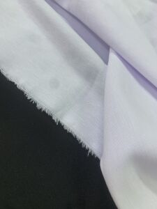 Dökümlü Keten Kumaş - Beyaz