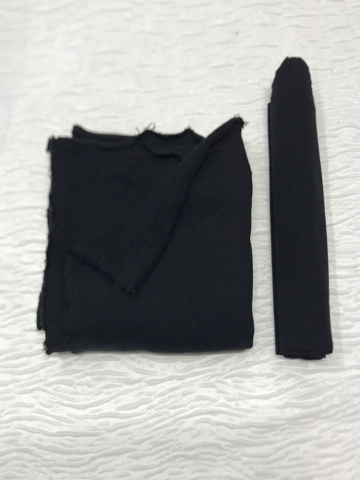 Ribanalı 3 İplik Kumaş Siyah – Parça 75x180 cm