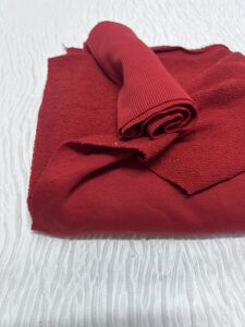 Ribanalı 3 İplik Kumaş, Parça 85x180 cm - Kırmızı