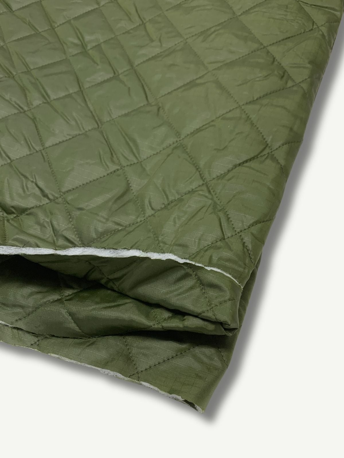 Haki Kapitone Kumaş, Parça 90x150 cm - Çift Taraflı