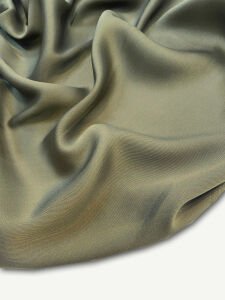 İnce Tivil Saten Kumaş Haki Rengi
