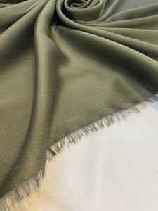 İnce Tivil Saten Kumaş Haki Rengi