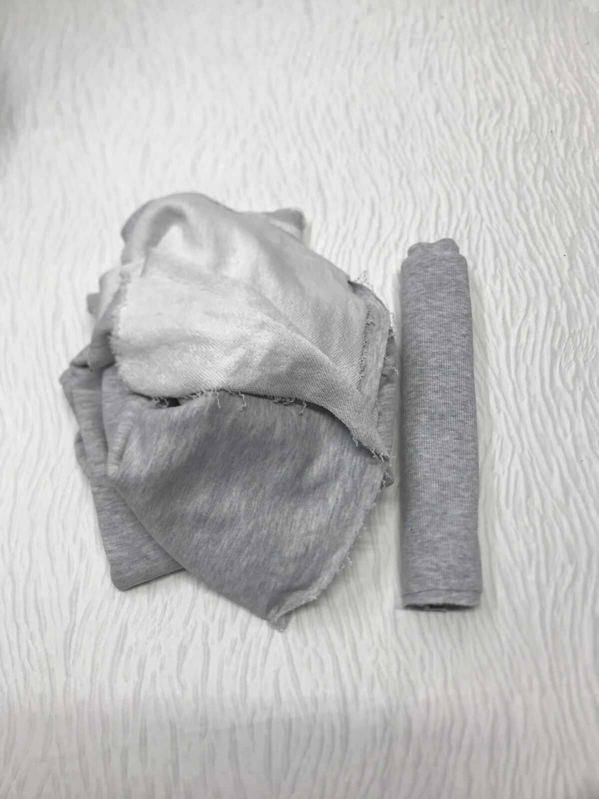 Ribanalı 3 İplik Kumaş Gri – Parça 85x180 cm