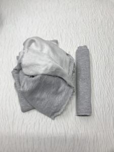 Ribanalı 3 İplik Kumaş Gri – Parça 85x180 cm