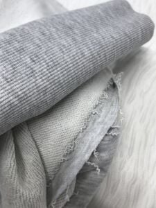 Ribanalı 3 İplik Kumaş Gri – Parça 85x180 cm