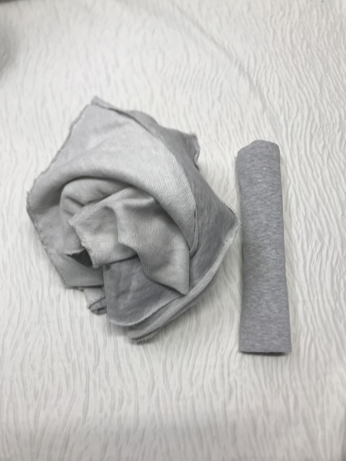 Ribanalı 3 İplik Kumaş Gri – Parça 100x200 cm