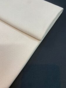 Vanilya Çiçeği Rengi Ribana Fitilli (Kaşkorse) Kumaş - Yaka ve Kol Manşeti İçin Uygun