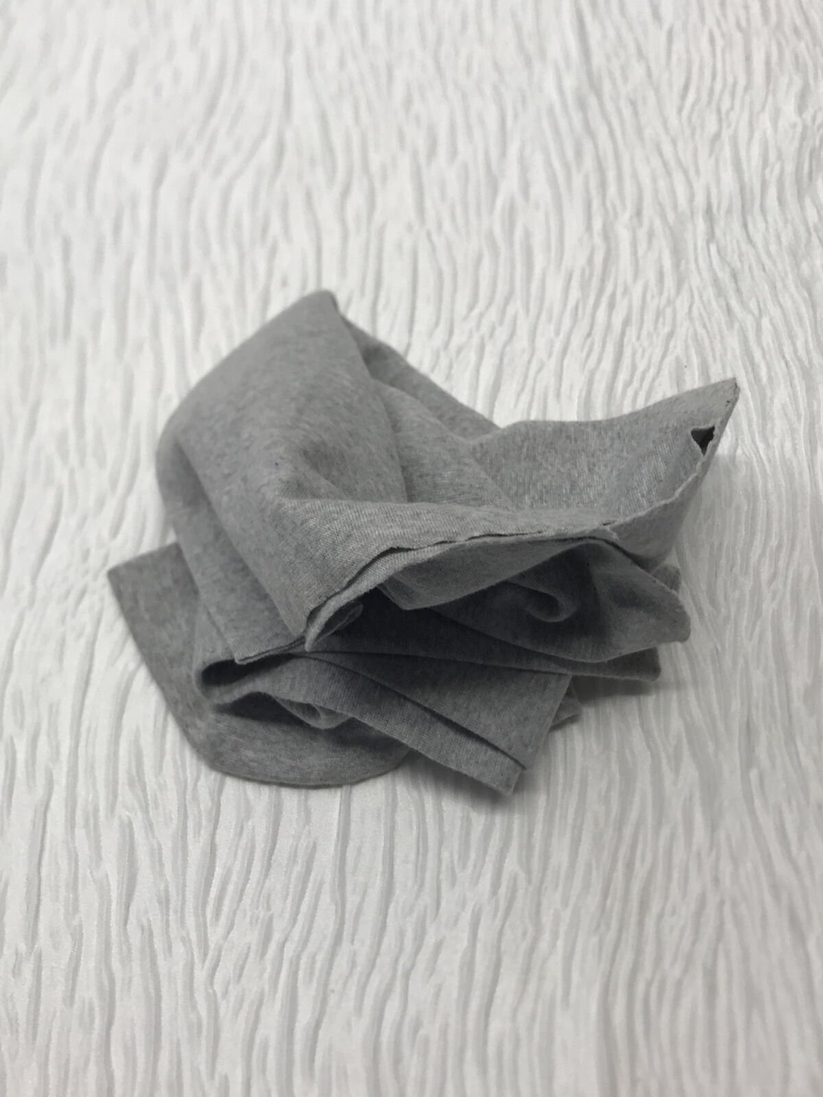 İnce Ribana Kumaş Dar Enli, Parça 85x70 cm Gri (HAFİF KİRLİ)