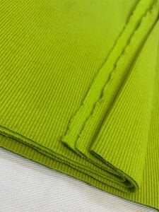 Fıstık Yeşili Ribana Fitilli (Kaşkorse) Kumaş - Yaka ve Kol Manşeti İçin Uygun