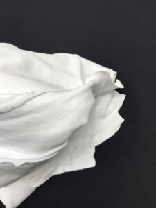 İnce Esnek Ribana Kumaş, Parça 140x170 cm - Beyaz