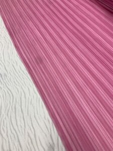 Pembe Işıltılı Piliseli Tül Kumaş