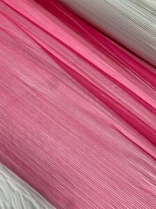 Fuşya Piliseli Sert Tül Kumaş