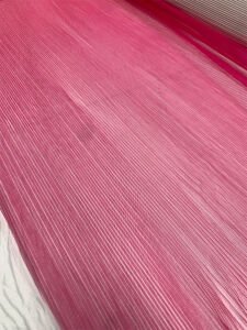 Fuşya Piliseli Sert Tül Kumaş